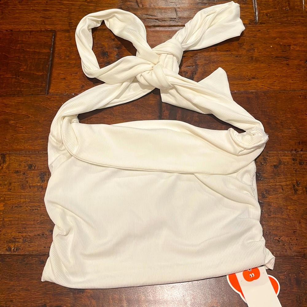 White halter top- size small